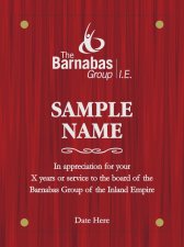 (image for) The Barnabas Group - 9 x 12 Rosewood Stafford Plaque - Years of Service
