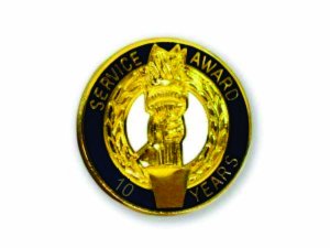 (image for) Service Award Blue/Black Lapel Pin - 10 Year