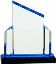 (image for) Blue Beveled Post Impress Acrylic Award - Large