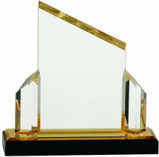 (image for) Gold Beveled Post Impress Acrylic Award - Large