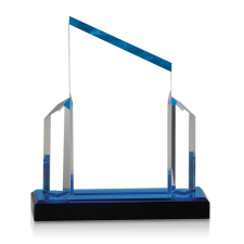 (image for) Blue Beveled Post Impress Acrylic Award - Large