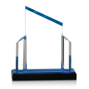 (image for) Blue Beveled Post Impress Acrylic Award - Large