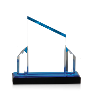 (image for) Blue Beveled Post Impress Acrylic Award - Medium