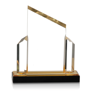 (image for) Gold Beveled Post Impress Acrylic Award - Large