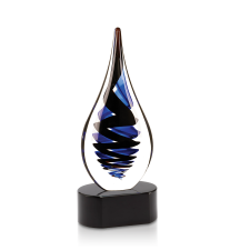 (image for) Black Twist Rain Drop Glass Award