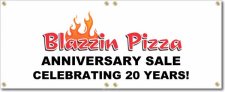 (image for) Blazzin Pizza Banner Logo Center