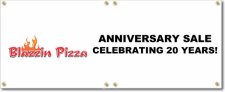 (image for) Blazzin Pizza Banner Logo Left