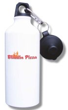 (image for) Blazzin Pizza Water Bottle - White