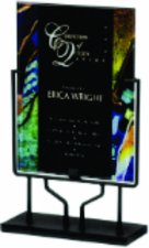(image for) Mixed Blue and Black Acrylic Art Plaque with Iron Stand
