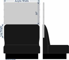 (image for) Booth Acrylic Partition - 30" Height