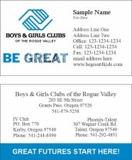 (image for) Boys and Girls Club IV and Talent Branch Business Cards