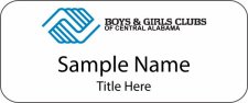 (image for) Boys & Girls Club of Central Alabama Standard White Name Badge