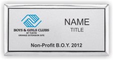 (image for) Boys & Girls Club of Tustin Silver Executive Badge - Stacked Name