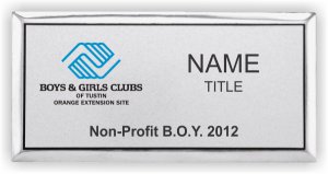 (image for) Boys & Girls Club of Tustin Silver Executive Badge - Stacked Name