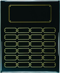 (image for) Black Piano Board 24 Plate Perpetual Plaque