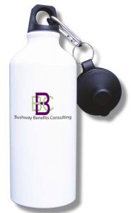 (image for) Bushway Benefits Consulting Water Bottle - White