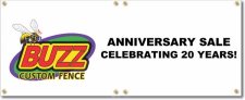 (image for) Buzz Custom Fence Banner Logo Left