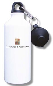 (image for) C. Hawker & Associates Water Bottle - White