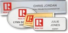 (image for) Commercial Red Realtor Name Badges