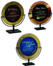 (image for) Round Art Plaque Award with Iron Stand