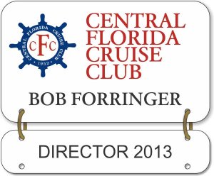 (image for) Central Florida Cruise Club Shaped Badge with Drop Bar