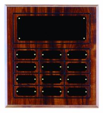 (image for) Cherry Finish 12 Plate Perpetual Plaque