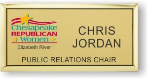 (image for) Chesapeake Republican Women Elizabeth River Gold Executive Badge