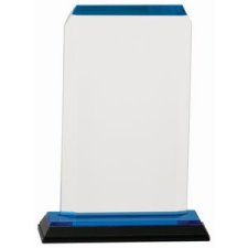 (image for) Clip Corner Impress Acrylic Award - Blue - Large