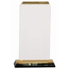 (image for) Clip Corner Impress Acrylic Award - Gold - Large