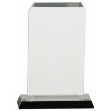 (image for) Clip Corner Impress Acrylic Award - Silver - Large