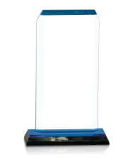 (image for) Clip Corner Impress Acrylic Award - Blue - Large