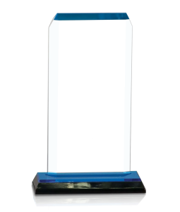 (image for) Clip Corner Impress Acrylic Award - Blue - Large