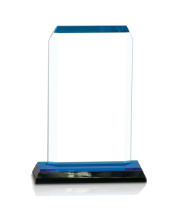 (image for) Clip Corner Impress Acrylic Award - Blue - Medium