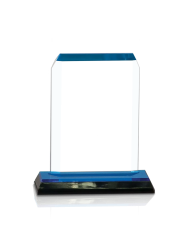 (image for) Clip Corner Impress Acrylic Award - Blue - Small