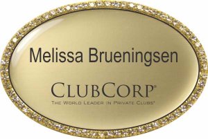 (image for) ClubCorp Oval Bling Gold badge