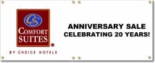 (image for) Comfort Suites 4' x 12' Banner Logo Left