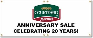 (image for) Courtyard 28\" x 6\' Banner Logo Center