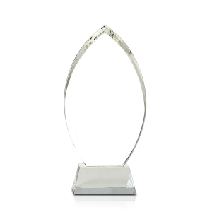 (image for) Crystal Oval on Clear Base - 10 1/4\"