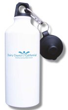 (image for) Dairy Council of California Water Bottle - White