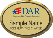 (image for) DAR Fort Peachtree Chapter Gold Oval Executive Badge