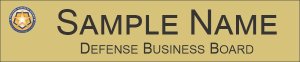 (image for) Defense Business Board Nameplate, 8.5\" W x 1.75\" H