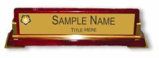 (image for) Defense Business Board Nameplate with Double Sided Rosewood Holder