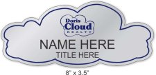 (image for) Doris Cloud Realty Silver Shaped Name Plate