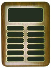 (image for) Elliptical Walnut 12 Plate Perpetual Plaque