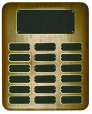 (image for) Elliptical Walnut 18 Plate Perpetual Plaque