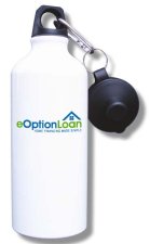 (image for) eOption Loan, LLC Water Bottle - White