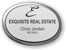 (image for) Exquisite Real Estate Silver Oval Executive Oval Badge