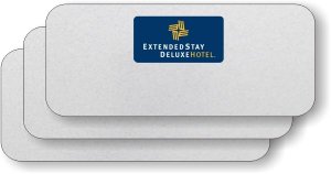 (image for) Extended Stay Extended Stay Deluxe Hotel Pack of 25 Silver Logo Only Badges