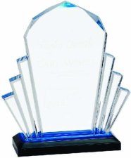 (image for) Blue Faceted Impress Acrylic Award - Large
