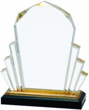 (image for) Gold Faceted Impress Acrylic Award - Large